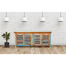 Chest / Media Center with 4 Doors made from Recycled Teak Wood Boats