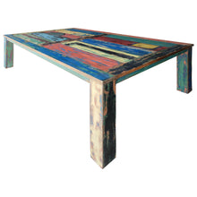 Rectangular Dining Table Made From Recycled Teak Wood Boats, 87 x 43 Inches