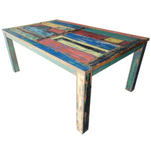 Rectangular Dining Table Made From Recycled Teak Wood Boats, 87 x 43 Inches