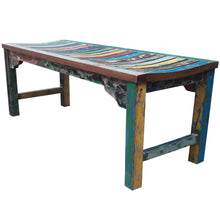 Marina del Rey Backless Dining Bench made from Recycled Teak Wood Boats, 4 foot