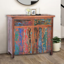 Chest with 2 Doors & 2 Drawers made from Recycled Teak Wood Boats
