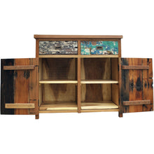 Chest with 2 Doors & 2 Drawers made from Recycled Teak Wood Boats