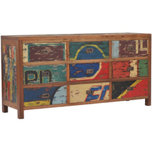 Dresser / Chest With 9 Drawers Made From Recycled Teak Wood Boats