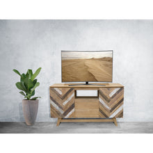 Recycled Teak Wood Brux Art Deco Dresser / Media Center, 59 Inch - Chic Teak