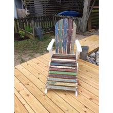 Adirondack Chair Including Footstool Made From Recycled Teak Wood Boats