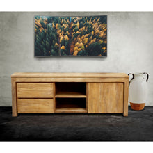 Recycled Teak Wood Solo Media Center, 2 Drawer 1 Cabinet