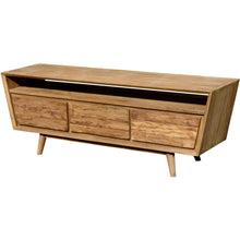 Recycled Teak Wood Retro Media Center with 3 Drawers