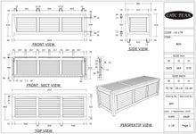 Teak Wood Manhattan Pool and Deck Storage Cushion Box