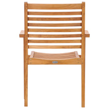 Teak Wood Italy Stacking Arm Chair