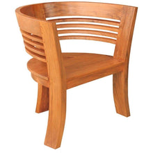 Waxed Teak Wood Half Moon Dining Chair - Chic Teak