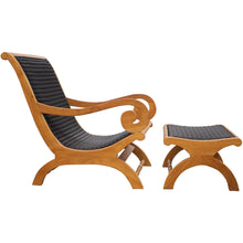 Kenya Indoor/Outdoor Teak Wood Lazy Chair Including Footstool - Chic Teak