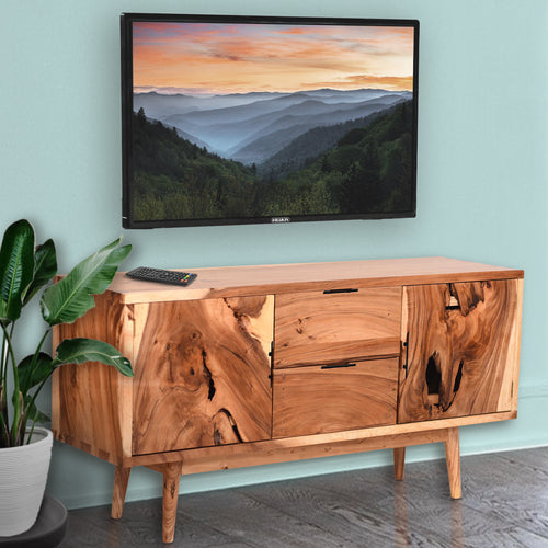 Roma Live Edge Suar Wood Cabinet with 2 doors/2 drawers