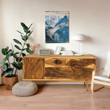 Italica Live Edge Suar Wood Cabinet/Dresser with 1 door/4 drawers