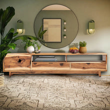 Naissus Live Edge Suar Wood Media Center with 1 door/2 drawers