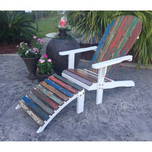 Adirondack Chair Including Footstool Made From Recycled Teak Wood Boats