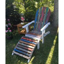 Adirondack Chair Including Footstool Made From Recycled Teak Wood Boats