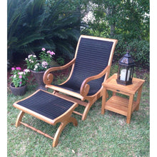 Kenya Indoor/Outdoor Teak Wood Lazy Chair Including Footstool