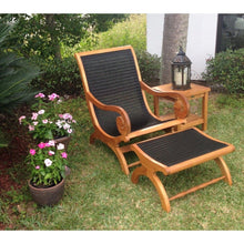 Kenya Indoor/Outdoor Teak Wood Lazy Chair Including Footstool