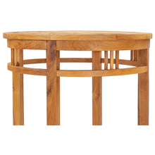 Medium Teak Wood Orleans Bar Table, 32 Inch Round