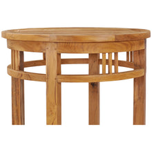 Small Teak Wood Orleans Bar Table, 27 Inch Round