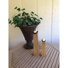 Prisma Recycled Teak Wood Candleholder, set of 2