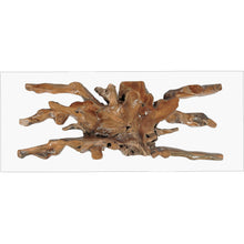 Teak Wood Root Dining Table Including 87 x 43 Inch Glass Top