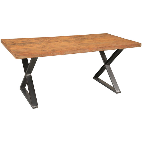 Everglades Reclaimed Wood Rustic Dining Table, 71 inch - Chic Teak