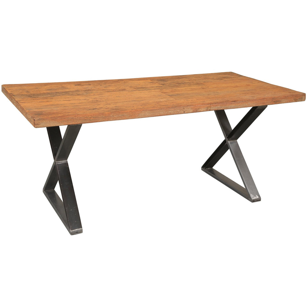 Everglades Reclaimed Wood Rustic Dining Table, 71 inch - Chic Teak