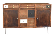Tawa Recycled Mango Wood Bathroom Linen Cabinet with 5 drawers & 2 doors