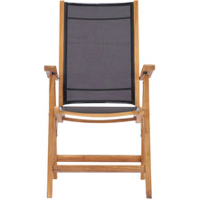 Teak Wood California Reclining Chair with Black Batyline Sling