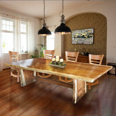 Suar Live Edge Unique Slab Dining Table /  Conference Table - 118