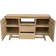 Recycled Teak Wood Brux Art Deco Dresser / Media Center, 59 Inch