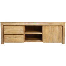 Recycled Teak Wood Solo Media Center, 2 Drawer 1 Cabinet