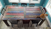 Rectangular Dining Table Made From Recycled Teak Wood Boats, 71 X 43 Inches